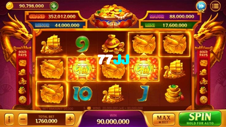 77JJ casino presented on mobile device in Pakistan with slots and live games